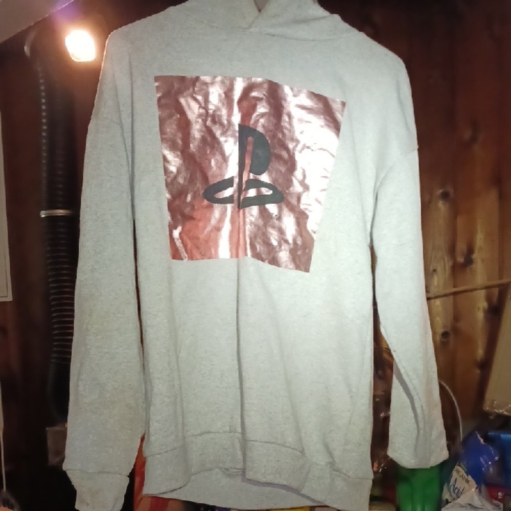 Sony Light Gray Hoodie with PlayStation Logo